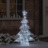  Božićno drvce s 100 LED svjetlima Hladna bijela 120 cm Akril | shoptok.hr