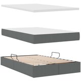  Krevet s prostorom za pohranu s LED-om Tamno siva 120 x 190 cm | shoptok.hr