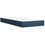  Boxspring krevet s madracem Plava 90 x 190 cm Tkanina - Plava 90 x 190 cm Dizajn s rombovima | shoptok.hr