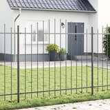 vidaXL Panel ograde s šiljastim rubom Set od 3 Antracit Cijene