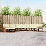  Set vanjskih sofa 8 kom. Prirodna i krem Čvrsto drvo akacije | shoptok.hr