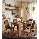 Lava stolica - tamnosmeđi baršun / crne noge x 1 | shoptok.hr