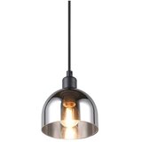  Črna/srebrna viseča svetilka s steklenim senčilom ø 12 cm Molly – | Shoptok.si
