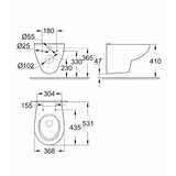 Grohe 39418000 BAU CERAMIC Rapid SL wc školjka s kompletom | Shoptok.si