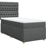  Krevet s oprugama i madracem tamnosivi 90 x 190 cm od tkanine | shoptok.hr