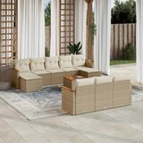 Maison Chic Seti vrtnega pohištva - Vrtna garnitura - Vrtni pohištvo set 11-delna z blazinami bež poli ratan, (21796442) | Shoptok.si