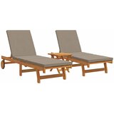  Ležaljka 2-osoba 3 pcs Smeđa Čvrsto drvo akacije | Eponuda.ba