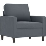  Fotelj s stolčkom za noge temno siv 60 cm žamet | Shoptok.si