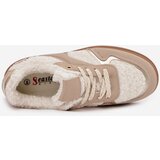 Boto Women's Platform Sneakers with Sheepskin Beige Frelina | Shoptok.si