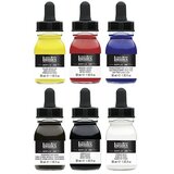 LIQUITEX Professional Set risarskih črnil Essentials (Barvno sortirano, 6 kos x 30 ml, Steklenica) | Shoptok.si