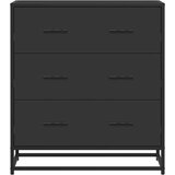 vidaXL Komoda crna 68x35x76 cm konstruirano drvo i metal | shoptok.hr