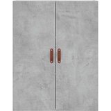 vidaXL Visoka komoda betonsko siva 69,5x34x180 cm inženirski les | Shoptok.si