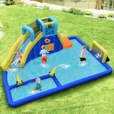  Vodeni park 6-u-1 napuhavajući grad s puhalicom, vodenim mlazovima i toboganom, dim. 525 x 373 x 203 cm | shoptok.hr