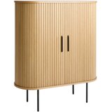 Unique Furniture Vitrina za vino u dekoru hrasta s kliznim vratima u prirodnoj boji 100x118x40 cm Nola – | shoptok.hr