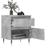 vidaXL Nočna omarica 2 kosa betonsko siva 40x35x50 cm inženirski les | Shoptok.si