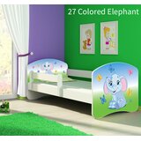  Otroška postelja ACMA z motivom, stranska bela 180x80 cm 27 Colored Elephant | Shoptok.si
