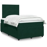  box spring s madracem tamnozeleni 120x190 cm baršunasti | shoptok.hr