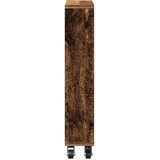  Uska kolica za pohranu boja drva 48x13x68 cm konstruirano drvo | shoptok.hr