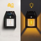  LED solarno zidno svetlo sa senzorom LED/3,7V 600 mAh IP44 crno | Eponuda.com