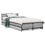 Furnova Posteljni okvir s predali siva sonoma 100x200 cm inženirski les, (21940681) | Shoptok.si