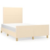  Okvir kreveta bez madraca krem 120x190 cm od tkanine | shoptok.hr