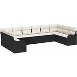  Sjedeća garnitura za vrt Crna 344 x 177,5 x 85 cm poliratan | shoptok.hr