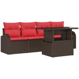 vidaXL Vrtna sedežna garnitura 5 pcs Rjava 100 x 55 x 73 cm Poly ratan, (5000020757) | Shoptok.si