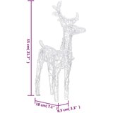  Božični jeleni s sanmi 280x28x55 cm iz akrila, (20618323) | Shoptok.si