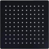  Glava za tuš od nehrđajućeg čelika 20 x 20 cm četvrtasta crna | shoptok.hr