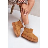 EVENTO Low women's snow boots on a platform insulated with Camel Saldren fur | Eponuda.ba
