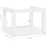  Zidni okvir za kupaonski umivaonik bijeli 40x38x31 cm željezni | shoptok.hr