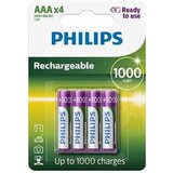 Philips BATERIJA AAA - POLNILNA BLISTER 4 KOS (LR03) 1000mAh - R03B4RTU10/10 | Shoptok.si