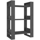 Maison Chic Knjižna omara - Knjižni regal siva 60x35x91 cm trdna borovina, (21723225) Cene