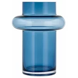 Lyngby Glas Temno modra steklena vaza Tube, višina 20 cm