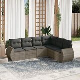 vidaXL 6-dijelni set vrtnih sofa od poliratana s jastucima sivi | shoptok.hr