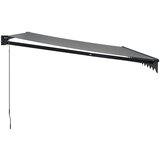 Tenda na uvlačenje antracit 4 x 3 m od tkanine i aluminija | shoptok.hr