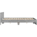  Posteljni okvir z vzglavjem betonsko siv 140x190 cm | Shoptok.si