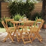  Sklopive Vrtne Stolice 6 pcs Prirodna 40 x 53 x 80 cm | shoptok.hr