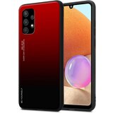 Cadorabo Ohišje je združljivo z Samsung Galaxy A32 4G in rdeča - črna - Dvobarvni zaščitni pokrov iz silikona TPU in hrbtna stran iz kaljenega stekla, (20860321) | Shoptok.si