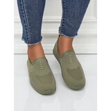 Resti Hypatia Verde Women's Fabric Slip-On Moccasins with Flat Sole | Shoptok.si