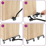 vidaXL Pohištveni valjčki 4 kosi z dvigalom 19 x 17,5 x 6 cm jeklo 1000 kg | Shoptok.si