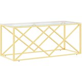 Maison Chic Klubska mizica - kavna mizica - Nizka mizica 110x45x45 cm nerjaveče jeklo in steklo, (21753926) Cene