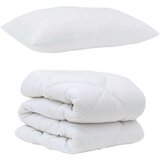vidaXL Komplet odej z blazino 2 pcs Bela Mikrovlakna, (5000065244) | Shoptok.si
