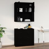  Zidni ormarić crni 80 x 33 x 80 cm od konstruiranog drva | shoptok.hr