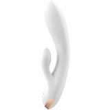 Satisfyer Double Flex - pametni vibrator z dvojnim zajčkom (bel) | Shoptok.si