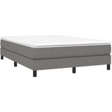  Box spring postelja z vzmetnico temno siva 160x200 cm blago, (20846825) | Shoptok.si