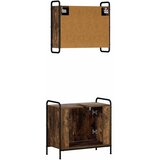  Set ormarića za kupaonicu 2 kom. Dimljeni hrast - Dimljeni hrast Ormar s umivaonikom (2 vrata) + viseći ormar | shoptok.hr