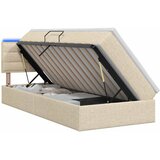  LED krevet za pohranu s madracem Krem 100 x 200 cm Tkanina | shoptok.hr