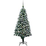  Umjetna božićna jelka s LED svjetlima i setom kuglica i češerima 210 cm | shoptok.hr
