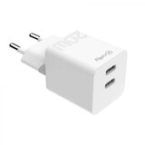 Celly punjač 20W PD USB-C + USB-C bela ( 77021 ) Cene